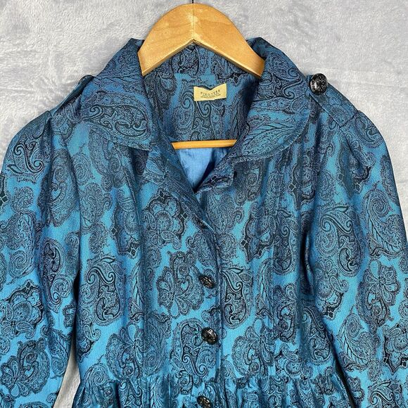 Anthropologie Piko 1988 Retro Tapestry Coat Regencycore Victorian Preppy Medium - Picture 2 of 10